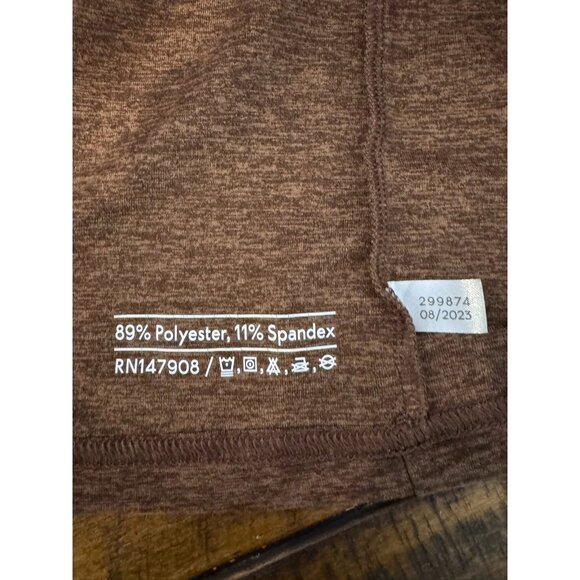 Outdoor Voices Performance Short Stretch Acitve Tech Long Sleeve Tee Brown M - Picture 9 of 9